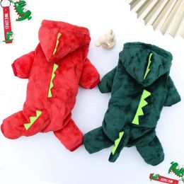 Dog Apparel Autumn and winter warm four-legged feet small medium-sized dogs and cats dinosaurs transformed into clothing supplies 0729