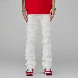 Men's Jeans Punk Stacked White Straight Y2k Grunge Pants Men Fashion Hip Hop Kpop Women Cotton Old Long Trousers Ropa Hombre 2306126da4