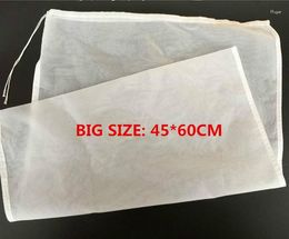 Storage Bags 5pcs/lot-45 60cm 150/75/48 Micron Big Size High Density Soybean Milk Fruit Juice Wine Mesh Filter Bag Pollen Powder