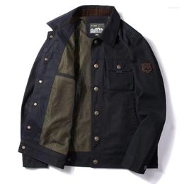 Men's Jackets 2023 Plus Size Military Jacket Men Spring Autumn Cotton Outdoor Multi-pocket Mens Casual Coat Male Daily