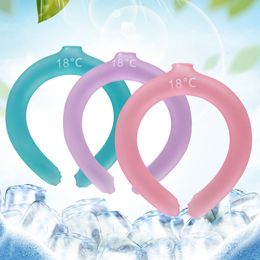 Portable Slim Equipment Physical Cooling Down Ice Neck Ring Collar Massage Instrument PCM Gel Relaxation Safe Health Summer Cold Beauty Outdoor 230728