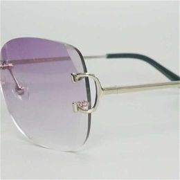 56% OFF Sunglasses 2023 Rimless Carter Luxury Lentes De Sol Sunglass Men Fashion Shades Men's Glasses Frame Decroation LadiesKajia New