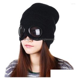 Beanie/Skull Caps Beanie Hat bonnet Bonnet Cp Beanie/skull Beanie/skl Beanies 2022 Winter Glasses Ribbed Knit Lens Bean warm beanie cp hat /skull /skl s