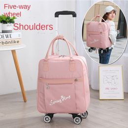 Duffel Bags Trolley Luggage Bag Men and Women Travel Student Backpack Convenient Boarding Universal Wheel 230729