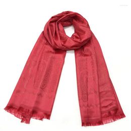 Scarves Cross-Border Artificial Silk Gold Dark Flower Scarf Solid Colour Two Ends Short Beard Lace Shawl Women's