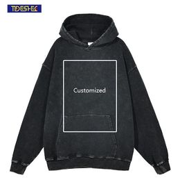 Mens Hoodies Sweatshirts Hip Hop Harajuku Custom Hoodie Vintage Cotton Pullover Support Print Size Is 37*45cm37*50cm 230728