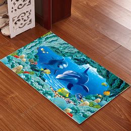 3D Printed Bathroom Memory Foam Rug Kit Non-slip Bath Mats Floor Carpet Ped Pad Large Size Door Floor Seat Mattress for Decor Door2355