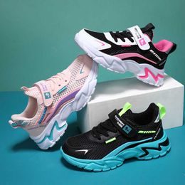 Girls Boys Sports Trainers Kids Breathable Sneakers Pink Black Blue Casual Running Shoes For Children