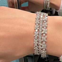 Designer-Armband, Damen-Charm-Kristall-Armband mit Volldiamanten, Charm-Armband, trendige Mode, elegante Perlenkette, Party-Diamant-Schmuck, Geschenk