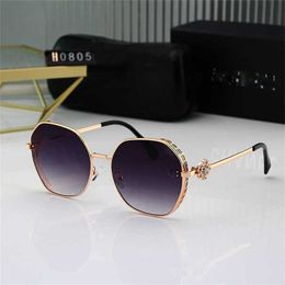 56% OFF Wholesale of sunglasses New Fashion Large Round Frame Outdoor Sunshade Women's Sunglasses