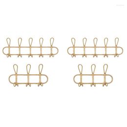 Hooks 4 Pack Rattan Wall Kids And Adult Garments Organizer Rack Clothes Hat Hanging Hook Hanger Home Room Decor