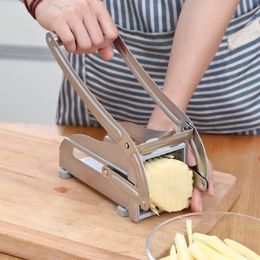 Fruit Vegetable Tools Stainless Steel Potato Slicer French Fries Machine Cutter For Kitchen Manual Gadget 230728