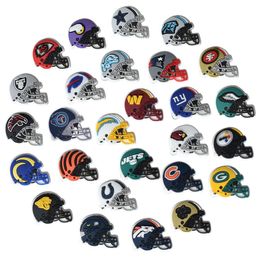 Shoe Parts Accessories Rugby Sport Teams Decoration Buckle Jibbitz For Clog Charms Pins Drop Delivery Series Randomly