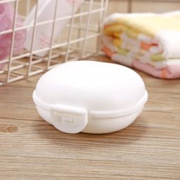 Plastic Travel Soap Box with Lid Portable Bathroom Macaroon Soaps Dish Boxes Holder Case