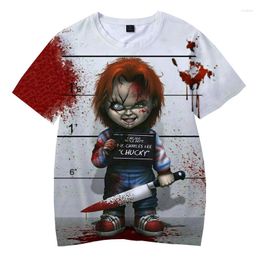 Men's T Shirts 2023 Horror Movie Kids Game Chucky 3D Printed Shirt Summer Fashion Casual Funny Street