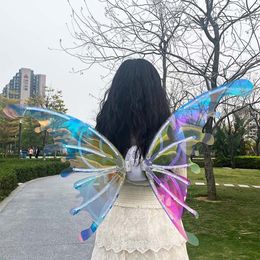 LED Light Sticks Girls Electrical Butterfly Wings With Music Lights Automatic Swing Sparkling Fairy Princess For Birthday Wedding Christmas 230728