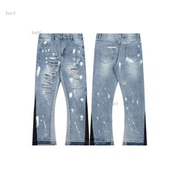 Hotsale Designer Galleryse Depts Jeans Uomo Donna Jean Ricamo Quilting Strappato Trend Brand Vintage Pant Mens Fold Slim Skinny A5