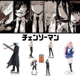Keychains Anime Chainsaw Man School Desk Decoration Acrylic Fashion Cosplay Character Dress Up Men And Women Holiday Gift Party Gifts