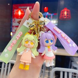 Fashion blogger designer jewelr Cute Rabbit Ear Girl Keychain Bag Small Pendant mobile phone Keychains Lanyards KeyRings wholesale YS210