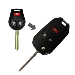New Flip Folding Keyless Entry Remote 3 Buttons Car Key Shell Case for Nissan Juke Cube Rogue Replacement Key Case Fob313H