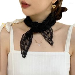 Scarves 2023 Style Spring Summer Thin Outer Small Lace Scarf Triangular Binder Shawl With Skirt Sun Protection