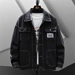 Men's Jackets Men Spring Fall Models Large Size Denim Jacket Korean Version Of Slim Trend Simple Fashion Casual