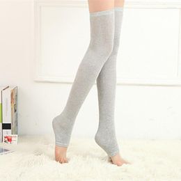 Women Socks Summer Women's Cotton Solid Colour Japanese College Style Thin Long Sports Sweat-Absorbing Ladies Over The Knee