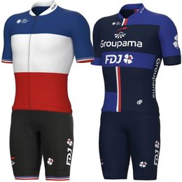 Cycling Jersey Sets Team Set France Champion Summer Clothing Mens Road Bike Shirts Suit Bicycle Bib Shorts MTB Ropa Maillot 230728