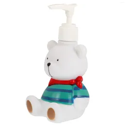 Liquid Soap Dispenser Kids Cartoon Lotion Bottle Empty Emulsion Pump Shampoo Shower Container For ( Bear )