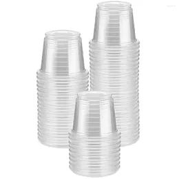 Disposable Cups Straws 200 Pcs Seasoning Cup Small Plastic Clear S Transparent Glasses Tasting
