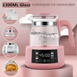 Baby Bottles# 1300ML Glass Constant Temperature Kettle Intelligent Milk Water Thermostat Steriliser Automatic Warmer Bottle 230728