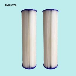 EMAYSTA 20 micron 10BB inches circulating filters elements swimming pool filter cartridges pleated polyester sediment water filter element | 2 pack