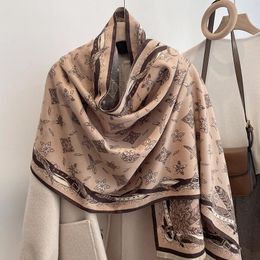 Scarves Warm Cashmere Scarf Women Design Pashmina Blanket Thick Female Foulard Bufanda Wraps Shawls Winter