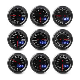 2 52mm 7 Colours LED Dual Display Boost Water Oil temp Oil pressure Voltmeter Air fuel Ratio EGT Tachometer Car Gauge Car242m