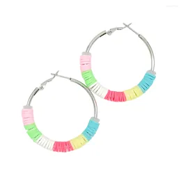 Hoop Earrings 2023 Orange For Women Girl Stainless Steel Blue Korean Fashion Jewellery Boho Gift Creole Decoration