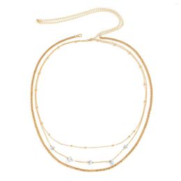 Belts Summer Layered Belly Waist Chain Simple Bikini Body Beach Festival Accessories Gravel Pendant For Women