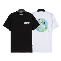 Brand designer's new short-sleeved T-shirt men's summer loose design tide brand casual fashion half-sleeve cartoon character printing trend T-shirt