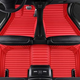Artificial leather car floor mats for tesla model 3 SX Y accessories carpet alfombra Luxury-Surround295c