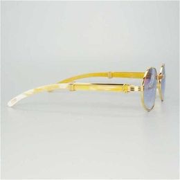 56% Rabatt auf Sonnenbrille 2023 Männer Designer Oval Trendy Damen -Sonnenbrille Carter Clear White Horn Eyewear Retro rund transparent Gafas de Solkajia Neu