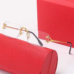 50% OFF Wholesale of sunglasses New Women's Small Square Frameless Sunglasses European and American Fashion Street Photo Glasses Personalised Claw Legs 24