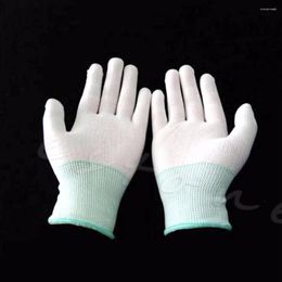 Disposable Gloves Antistatic Nylon ESD Electronic Working Pu Coated Antiskid For Finger Protection