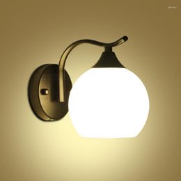 Wall Lamp Modern Glass Ball Lamps LED Living Room Decoration Lights For Home Bedroom Light Vanity Decor Fixture E27