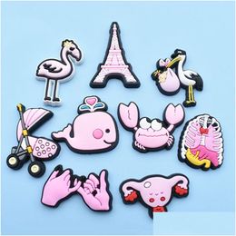 Shoe Parts Accessories Soft Rubber Cartoon Charm Decoration Buckle Jibitz For Clog Charms Buttons Pins Drop Delivery Series Randomly