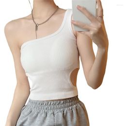 Women's Tanks Women Summer Camis Vest Fashion Sleeveless Tube Top Elasticity Ladies Street Tops Tees With Chest Pad B3137