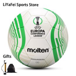 Balls Molten Size 5 Footballs F5U5000 Man Adults Official Match Adhesive Soccer Outdoor Indoor Standard Futsal 230729