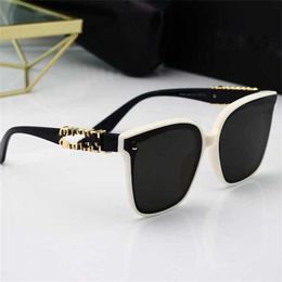 50% OFF Wholesale of Large fashionable small fragrance women's trendy street photos high-end large frame contrast sunglasses