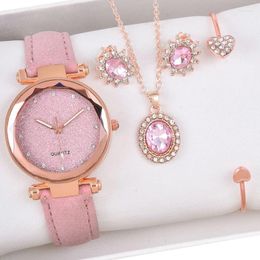 Wristwatches 4PCS Set Luxury Women Watches Rhinestone Fashion Elegant Wristwatch Quartz Watch Ladies Clock For Girl Gift NO BOX