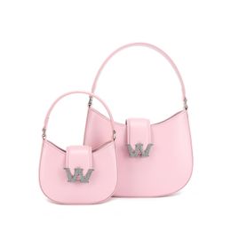 Designer bag Moon Bag Genuine Leather Women's Bag Portable Shoulder Bag Water Diamond Buckle Wanderer Bag King Underarm Bag