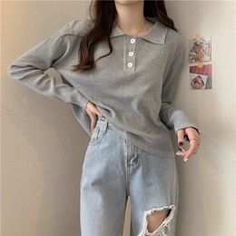 Women's Sweaters Woman Pullover Grey Autumn And Winter Leisure Sweater 2023 Loose Long Sleeve Cardigan