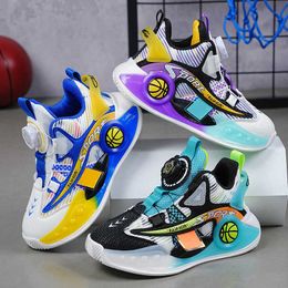 Boys' Basketball Shoes 2023 New Breathable Kids Sports Trainers Girls Comfortable Sports Trainers Jelly Colour